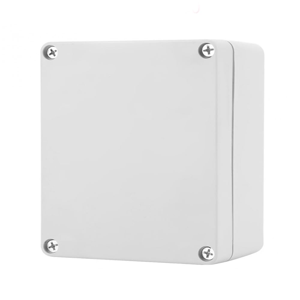 175x175x100 White Outdoor Junction Box IP65 Waterproof, Surface Mounted Outdoor Enclosures with Screws, for Camera, LED Strip, Road Sign Cable Connection