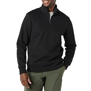 Amazon Essentials Men’s Long-Sleeved Quarter-Zip Fleece Sweatshirt
