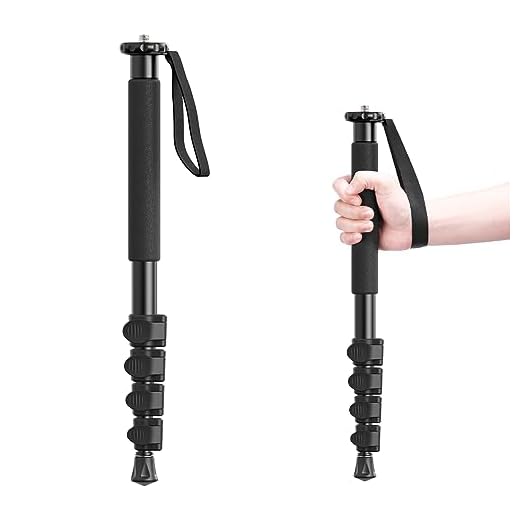 ULANZI TB12 61-Inch Camera Monopod - Portable Tripod & Monopod Photography Stick with 5-Section Height, Aluminum Compact Travel Camera Stick for Canon, Nikon, Sony Mirrorless, DSLR, Easy to Carry