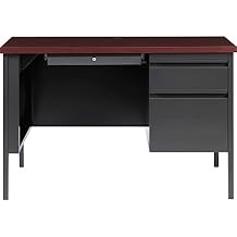 Lorell Fortress Series Mahogany Laminate Top Desk
