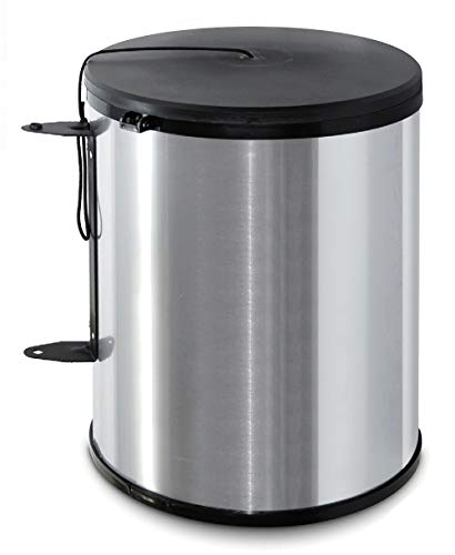 Contenedor Basura Inox Negro 15L Cover