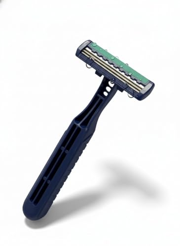 Image of WETELL Men's Disposable Razors, Triple Blade Shaving Razors with Fixed Head and Stainless Steel Blades, Smooth Shave, 20 Pack (WT2907)