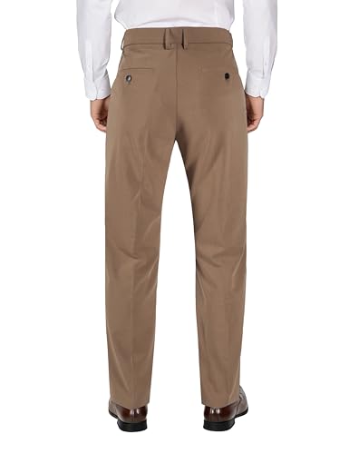 Image of Soojun Men's Classic Fit Flex Waist Flat Front Dress Pant