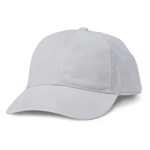 Amazon Essentials Womens Washed Cotton Canvas Baseball Cap with Adjustable Strap Grey One Size