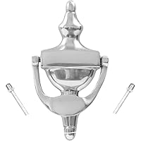 TERF® 150mm Traditional Polished Chrome Door Knocker Urn 150mm (6'') Door Knocker for Front Door Including Fixing Screw - Pack of 1