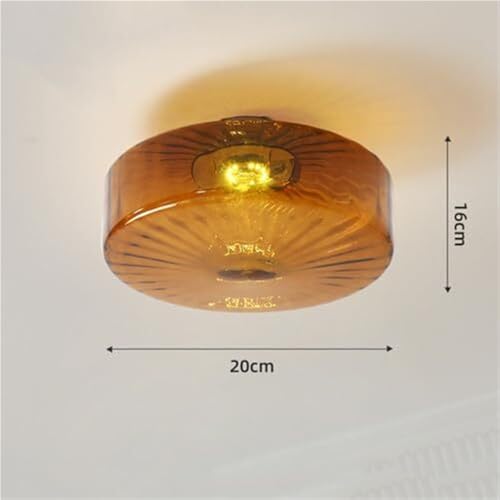 Plafonnier Encastré Moderne Style Milieu du Siècle en Verre Ambré - 6