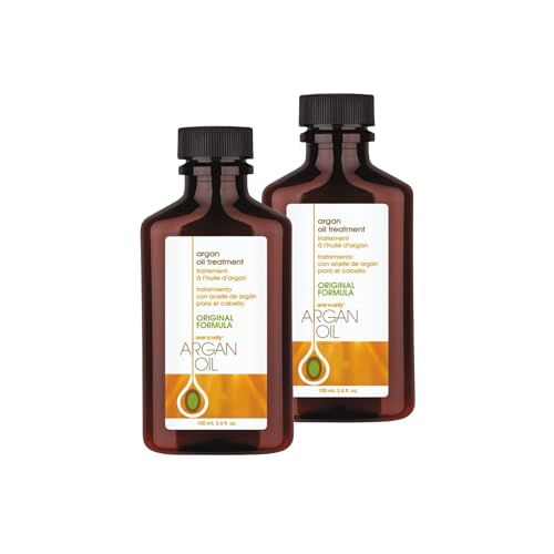 One 'N Only Argan Oil Hair Treatment - Lightweight & Hydrating Hair Oil for Natural, Wigs & Extensions - Shine Enhancing, Heat Protectant & Frizz Control (3.4 oz, 2pk)