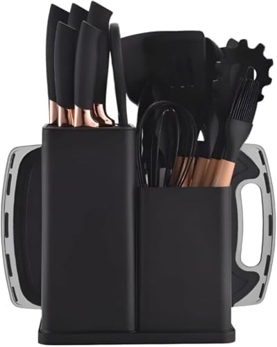 Utensilios Para Cozinha Silicone 19 PEÇAS Cabo Madeira Conjunto C...