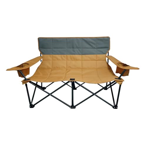 Chaise double de camping pliable extérieure avec accoudoirs stables - 8