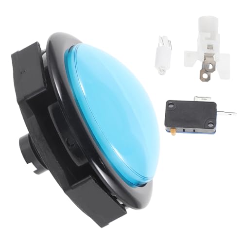 Healeved Pulsante di Gioco con Luce LED e Supporto Pulsante di Ricambio per Macchina da Gioco Resistente in Metallo e Plastica Adatto per Casa Scuola