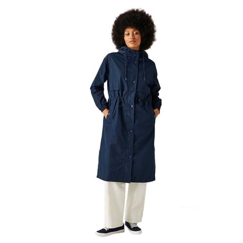 Image of Regatta Womens Nerenda Longline Hooded Coat, Navy, Size 14