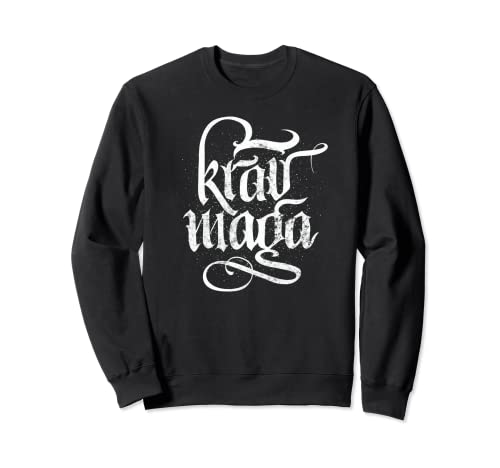 Krav Maga MMA autodefensa - letras negras frescas Sudadera