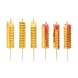 Genuine Fred HOT and Crispy French Fry Party Candles, Set of 6, Ketchup Drip Melting Effect, Fun Birthday Cake Toppers and Food-Themed Celebration Decor