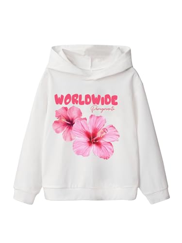 Sweat à capuche floral fille pour les journées d'école et de loisirs
