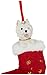 Westie fabric Christmas Stocking Ornament with 