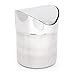 Relaxdays Mini Pattumiera da Tavolo, 1,2 L Volume, Secchio Rotondo in Acciaio Inox con Coperchio Ribaltabile, Argentato, Metallo, Argento, 1.0-1.99 Litri