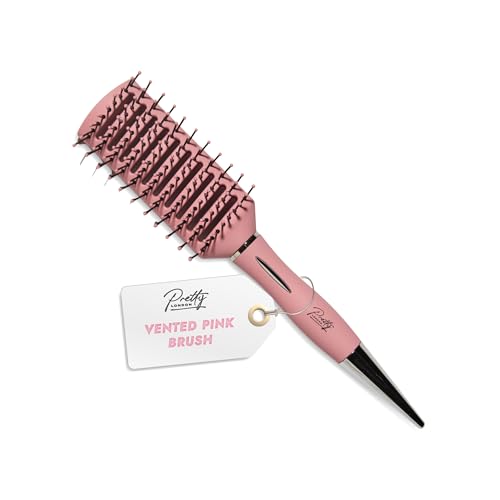 Pretty London Hair Brush for Women (Vented Hair Brush Pink)