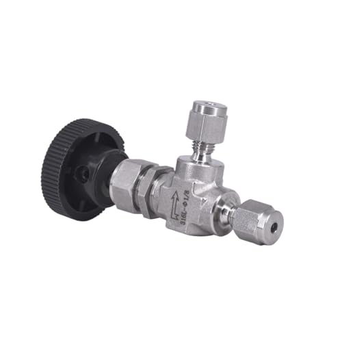 Vanne pointeau 8mm compression régulation précise acier inoxydable forgé