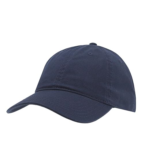 Image of Classic Washed Cotton Baseball Cap - Vintage Adjustable Dad Hat, Curved Bill for Men Women, Outdoor Everyday Wear