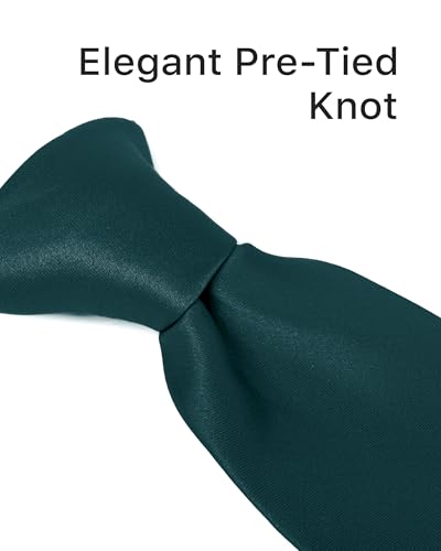 Image of boxed-gifts Clip on Ties for Men - Premium Black Solid Color Clip on Tie
