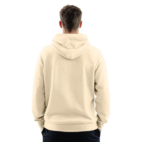 Men Fleece Hoodie Long Sleeve Hooded Drawstring Sweatshirt Fall Winter Fashion Solid Basic Pullover Tops2