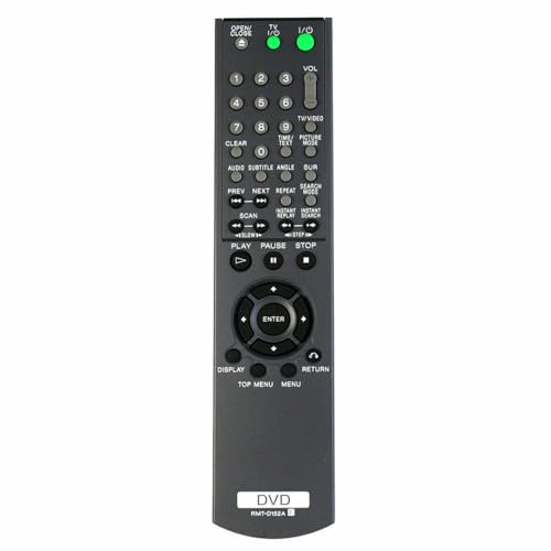 RMT-D152A DVD Remote Control for Sony Disc CD DVD Player in Living Rooms or Rooms, No Programming or Pairing Needed, Replacement Remote Compatible Models DVDNS700P DVD-NS700P DVP-K870P DVPK880P