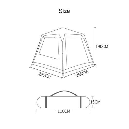 Carpa para Camping Familiar 4 Personas Impermeable Verde miniatura 3