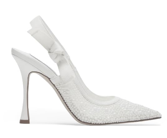 Beauty Cry Womens Slingback Bow Heels Pointed Closed Toe Pearl Stiletto Slip On Wedding Dress Pumps2