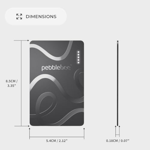 Image of Pebblebee Card 5 | Rechargeable Bluetooth Wallet Tracker Card | Thin Eco-Friendly Alternative Tracking Card to Air Tag & Android Tracker | 18-Month Battery | Inbuilt Link Scan-to-Return & Phone Finder