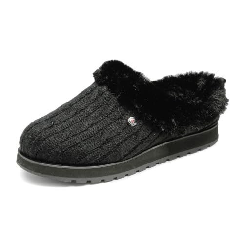 Skechers Women's Keepsakes Ice Angel Slipper, Black, 3 UK