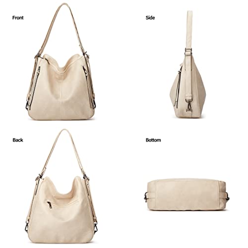 Bolso Hobo Tote para Mujer, Bandolera Retro de PU, con Cartera y Mochila – 3 Piezas miniatura 5