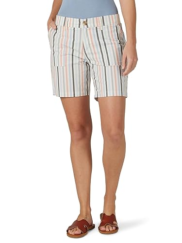 Short utilitaire Lee pour femme taille mi-haute motif à rayures multicolore