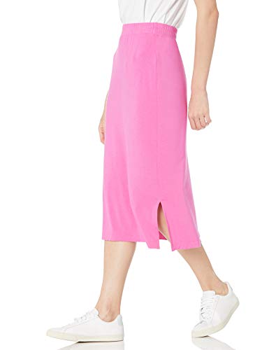 Image of Amazon Essentials Women's Pull-On Knit Midi Skirt with Elastic Waist, Stretchy (Available in Plus Size)