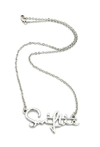 Crescendo SJ New Celebrity Fans 'Swiftie' Pendant 2mm/18 Link Chain Fashion Necklace XC479R