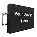 Custom Outdoor TV Cover 22-100 inch LED Televison Screen Monitor Covers Customized Enclosure (Black)