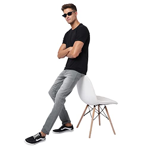 Image of Cantabil Men Blue Cotton Regular Fit Casual Jeans (P MDNM00165 Beige)