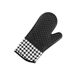 QIRUIXIANG ofenhandschuhe Einzelofenhandschuhe Hochtemperaturresistente Anti-scenen-küstenküchen-mikrowellen-Dessert-Werkzeuge Nicht Rutschfestig-schwarz