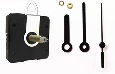 Dhorcas (#11) 3/4" Threaded Motor and Black 1 3/4" Hands and Hanger, Quartz Clock Movement Kit for Replacement