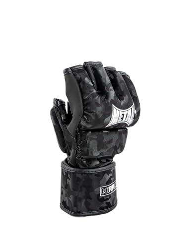 METAL BOXE Gants Combat Libre-MMA Compétition Mirror XL Adulte Unisexe, Noir