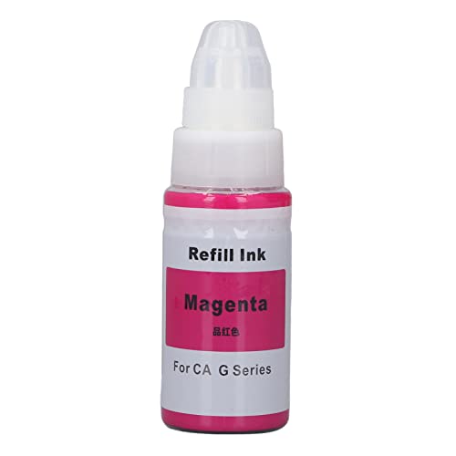 Vakitar Tinta de Impresora de Secado rápido, Tinta de Repuesto para G1800 G2800 G1810 G2810 G3800 G3810, Adecuada para Uso Diario en el hogar o el Patio(Magenta)