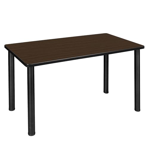 Romig Trek 60 x 24 in. Training Seminar Table- Neo Walnut Top, Black Legs