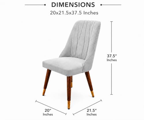 Image of WOODEN SPACE 4 Seater Wooden Dining Table Set | Urban Marble Top Dining Table with Chairs for Dining Room & Kitchen (Modern Frontline Light Grey) (42 x 42 x 30 inch)