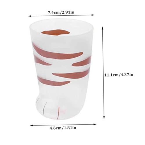 Tasse patte de chat 300 ml en verre borosilicate résistant à la chaleur - 6