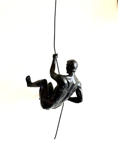 image for Haute Collage 5X Large Bronze Climbing Abseiling Hanging Ornaments Fig