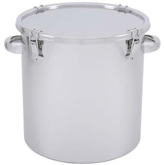 Image of Stainless Steel Storage Tank with Clip-Down Cover, 26.4 gal