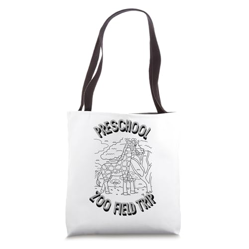 Preschool Zoo Field Trip Matching Color Your Own GIRAFFE Tote Bag