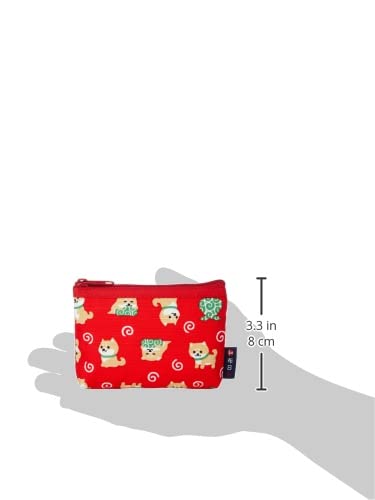 Wafu Biyori 117716 Mameshiba no Tsukuri Zippered Card Case, Red4