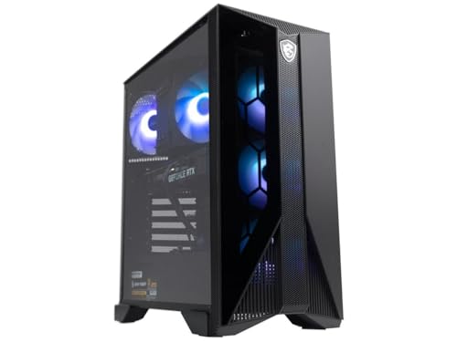 MSI Aegis RS Gaming Desktop: Intel Core i7-13700F, RTX 4070, 64GB DDR5, 2TB M.2 NVMe SSD + 2TB HDD, Fan Cooling, WiFi 6E, Keyboard & Mouse, DIY Friendly, Windows 11 Home, Black