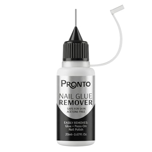 Pronto 20 mL Nail Glue Remover, Acetone Free for Press On Nails, Removes Nailpolish Glue, Gel &...