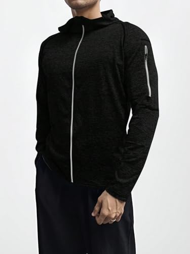 Men's Outdoor Lightweight Quick-Dry Fitness Hooded Full-Zip Sweatshirt3